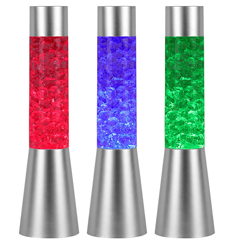 Színváltó folyékony csillogó éjszakai lámpa jégszerű formájú