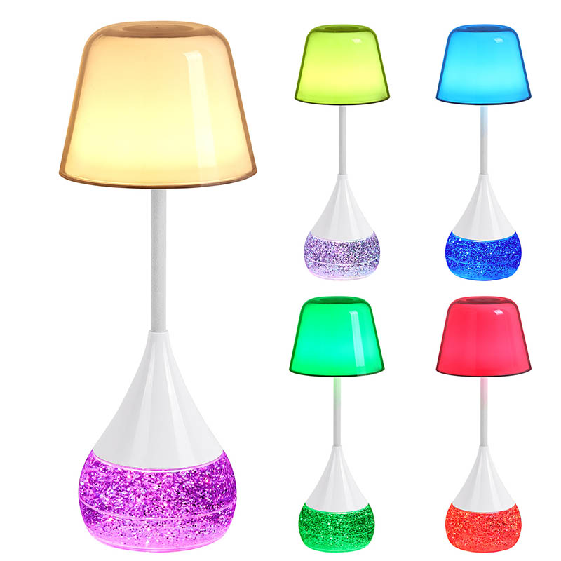Elegancia és innováció LED asztali lámpa RGB csillogó bázissal