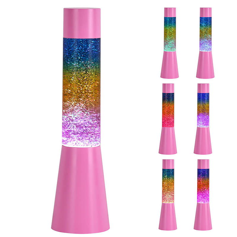 Glitter RGB rózsaszín éjszakai fény