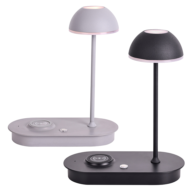 Modern LED asztali lámpa vezeték nélküli töltővel