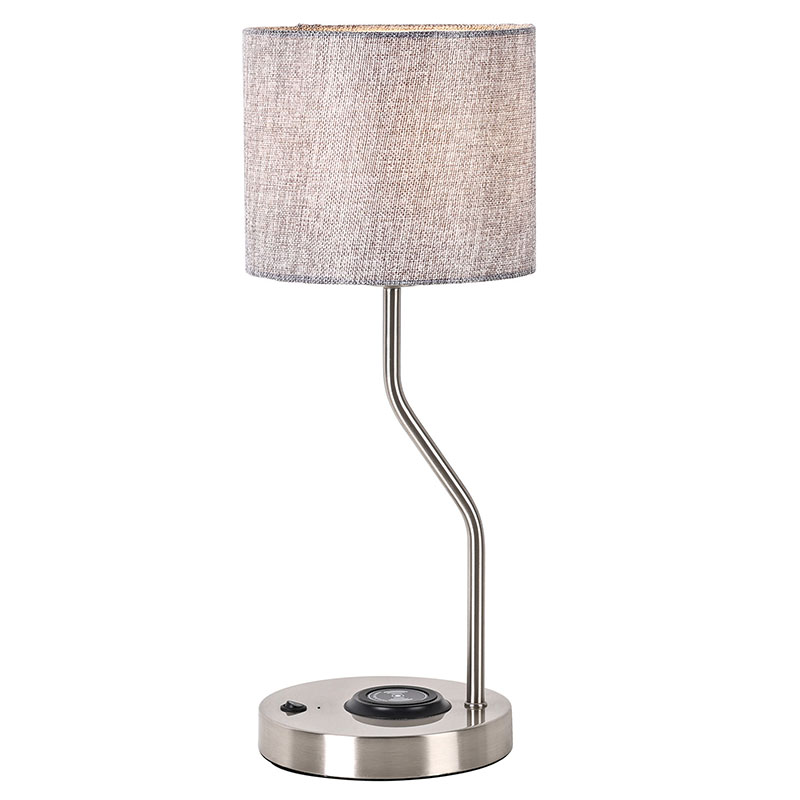 Vezeték nélküli telefontöltő asztali lámpa szövet búrával